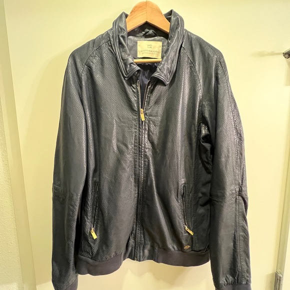 Men’s Scotch and Soda Leather jacket, size large - Picture 2 of 9